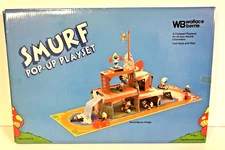 Smurf Pop Up Playset- Sports Village- Vintage 1983 Peyo Wallace Berrie Co NEW