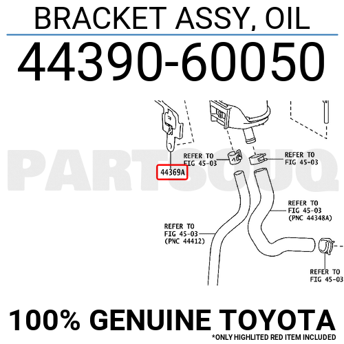 4439060050 Genuine Toyota BRACKET ASSY, OIL 44390-60050 | eBay UK