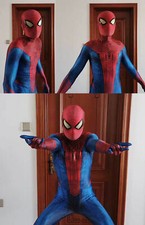 Upgraded The Amazing Spider-man 1 Jumpsuit Spiderman Cosplay Costume Halloween