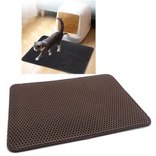 65X55 Brown Cat litter Mat Double Layer Pad Trapper Folding Pad EVA Foam Rubber