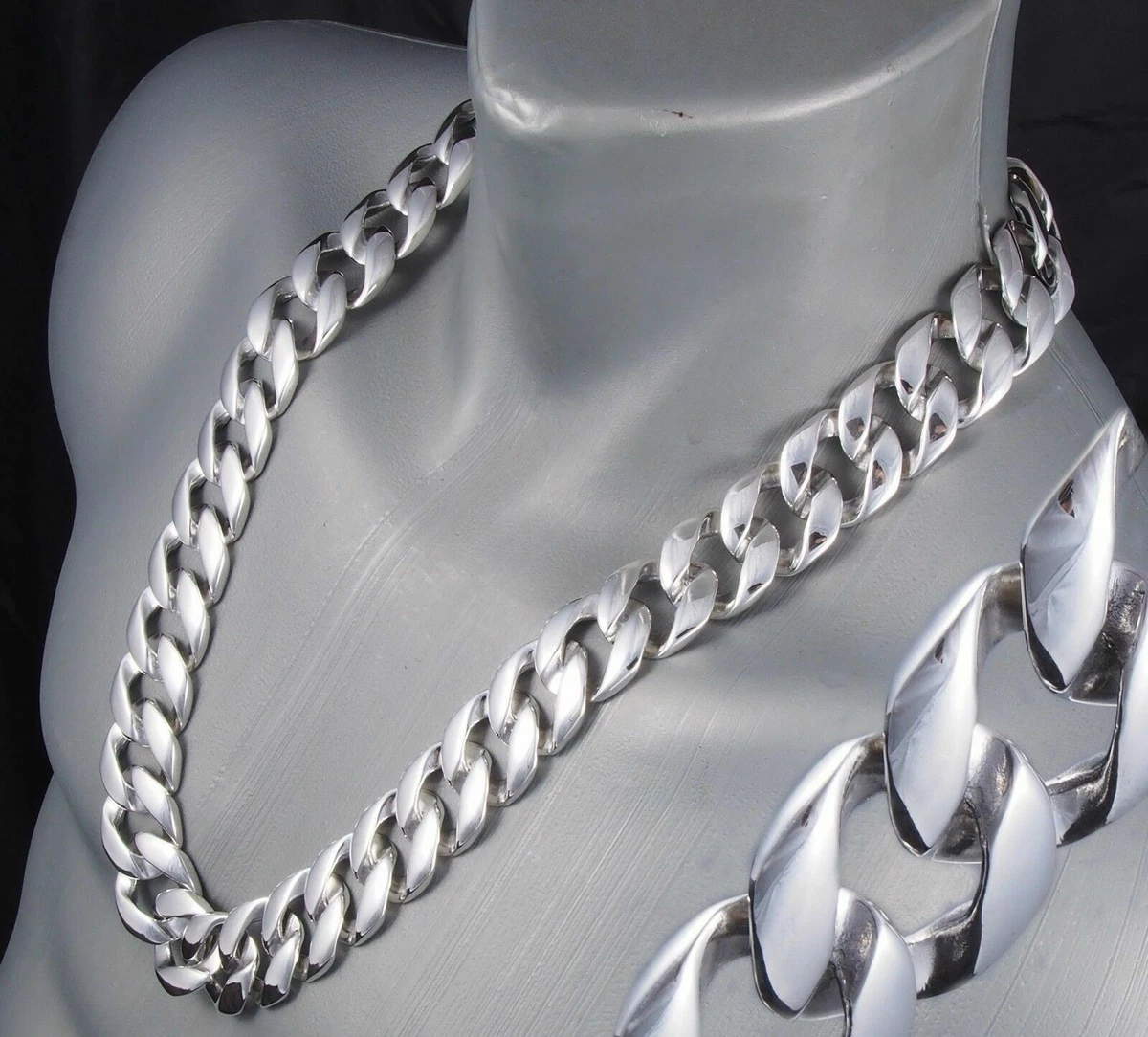 Huge silver online chain