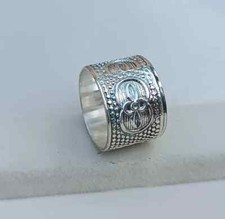 925 Sterling Silver Band Thick Wide Band Ring Handmade Ring All Size-q-09