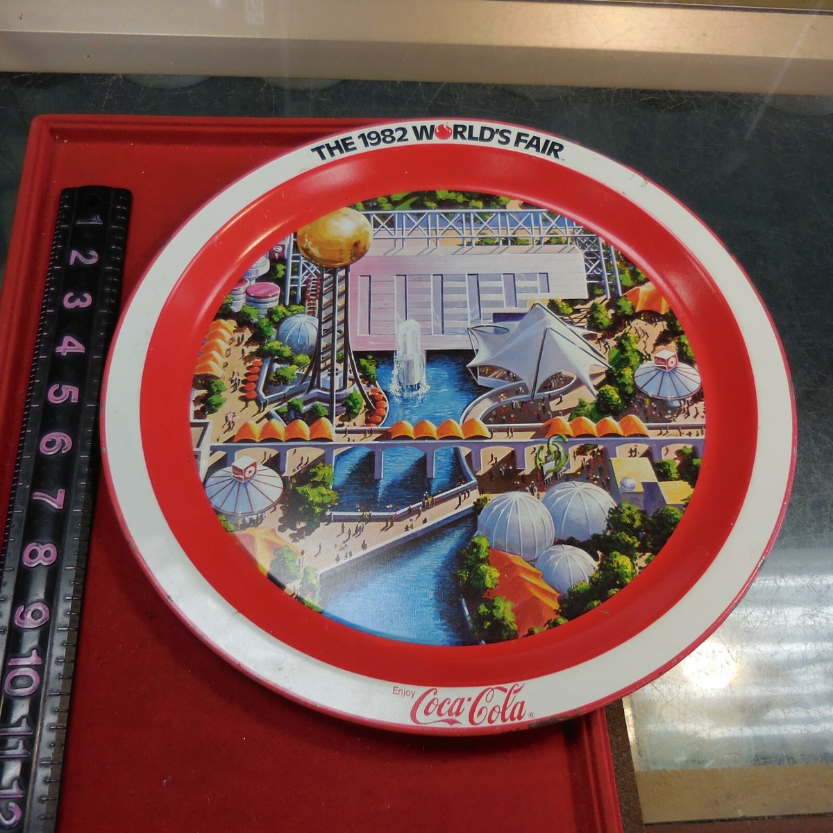 1982 Worlds Fair Collectibles Knoxville TN Tin Metal Coca-Cola
