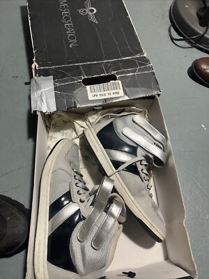 CREATIVE RECREATION Gunmetal Silver HI TOP SNEAKER US 8 Strap Hightop