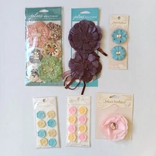 Lot of 5 Jolee's Boutique Stickers Parisian Flowers