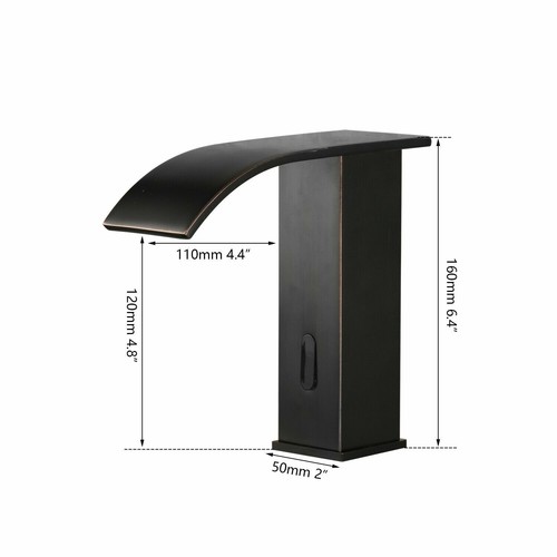 Grifo de baño sin contacto lavabo fregadero cascada grifo mezclador con sensor automático manos - Imagen 2 de 9