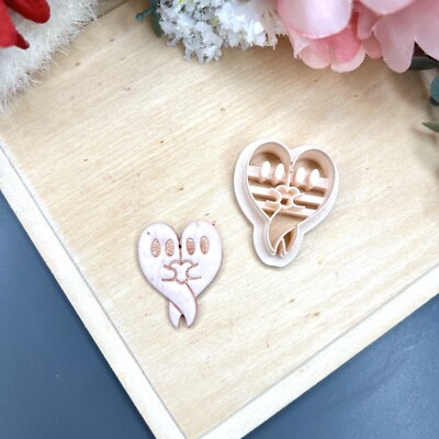 Ghosts In Love Tools Polymer Clay Cutter | 3D-gedrucktes Tonwerkzeug | IrisCrafts7 UK