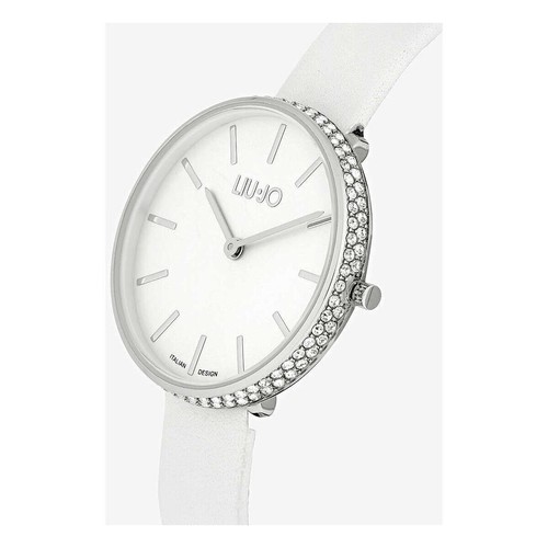 Liu Jo Horloge Femme Glamour Solo Tempo Blanc Étui Acier avec Pierres - Photo 2 sur 3