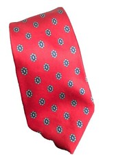 Christian Dior Men's RedChristi w/ Abstract Pattern Silk Tie Necktie Made in USA