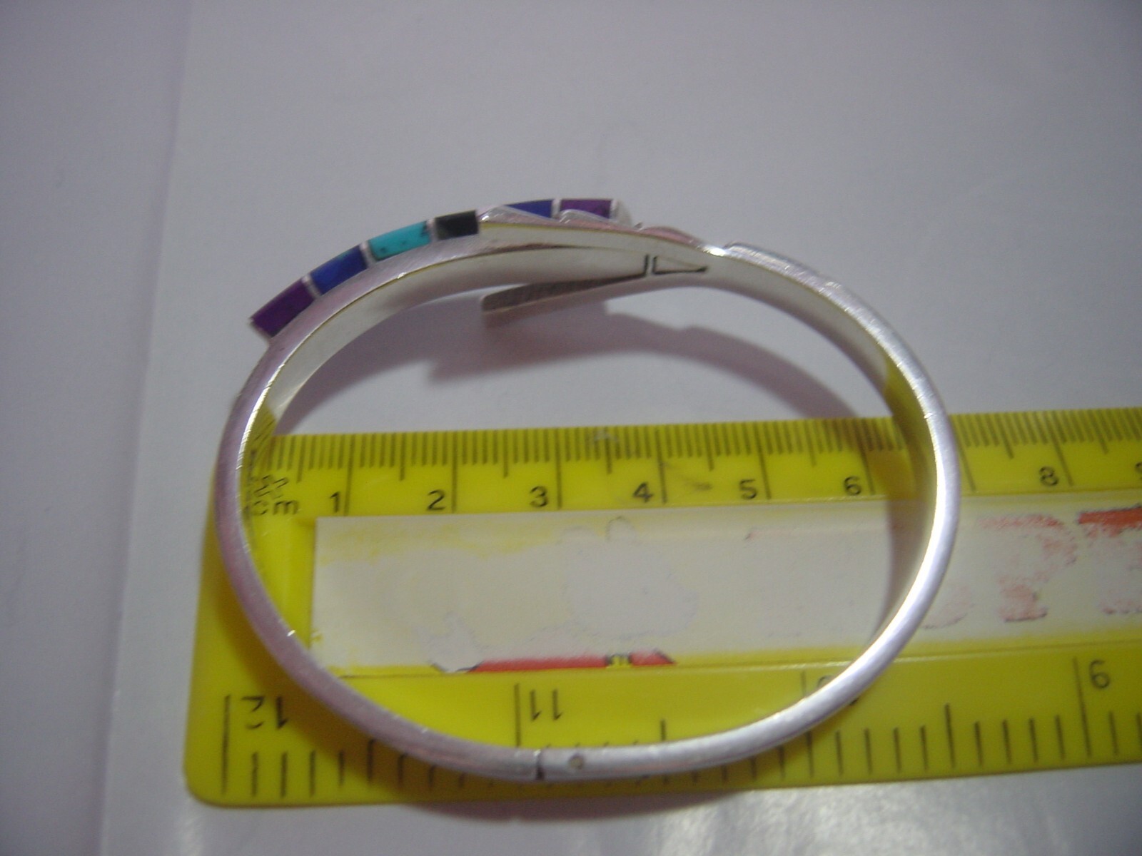 vintage Mexico solid Silver Hinged bangle-taxco d… - image 19