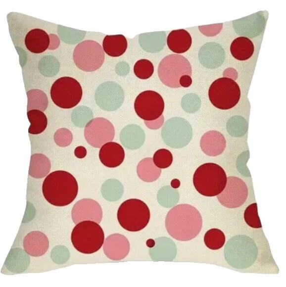 Linen Blend Polka Dot Home Décor Pillows