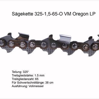 Oregon LP Sägekette 325 1.5 mm 65 TG VM Ersatzkette