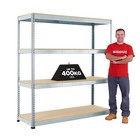 BiGDUG Heavy Duty Racking 4 Tier Shelving Unit Steel Storage Bays 198cm h