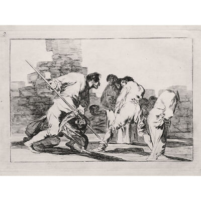 Goya Y Lucientes Francisco De Cruel Folly großer Kunstdruck 18 x 24 Zoll