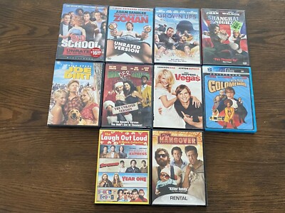 Lot of 10 Comedy Movies DVD-Old SChool, Zohan, Hangover, Grown Ups, Goldmember