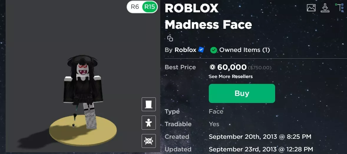 Roblox Madness Face [CHEAP] [DONT BUY, CONTACT SELLER]