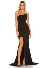 Nookie Jasmine One Shoulder Black Gown Maxi Dress Size Medium, Used (Revolve) 