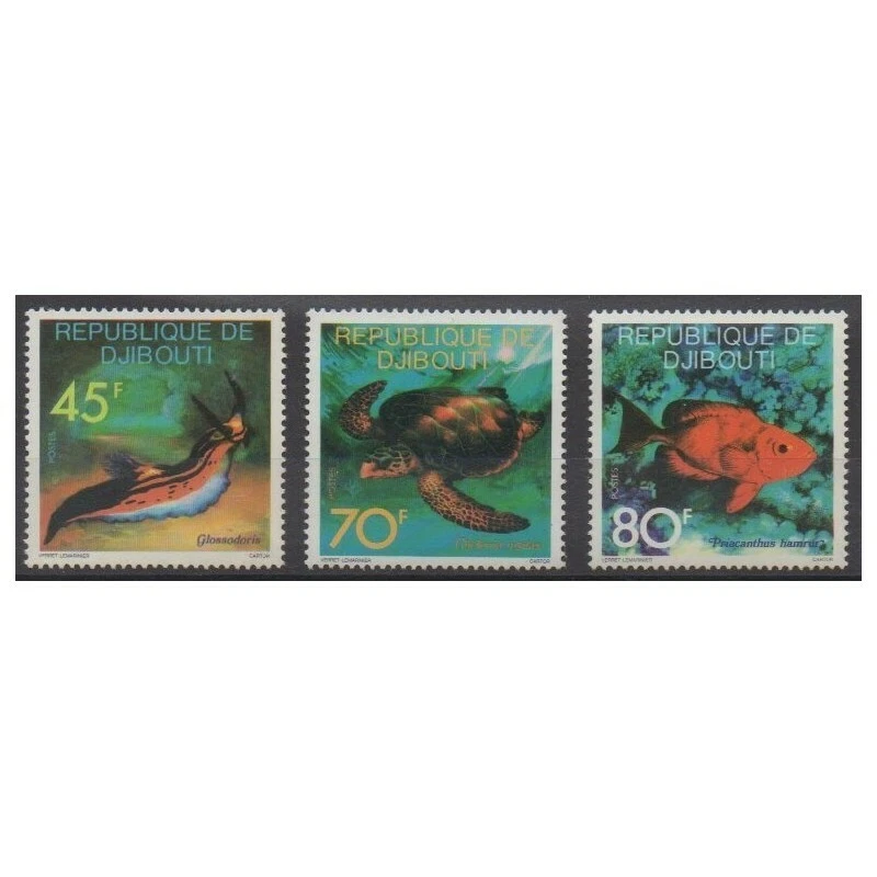 Djibouti - 1977 - No 465/467 - Tortues - Photo 1/1