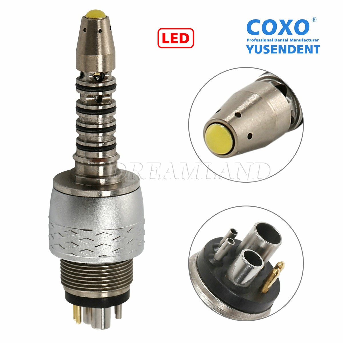 Dental Quick Coupler 6 Hole For Sirona LED Fiber Optic Handpiece