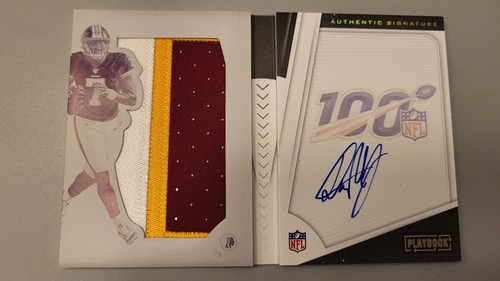 Dwayne Haskins 2019 Playbook Rookie Playbook Autograph MAGENTA PLATE Auto 1/1 C1 - Bild 3 von 3