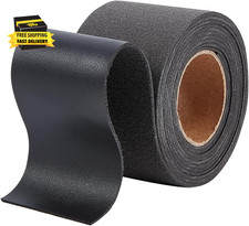 Black Leather Strips 50Mm X 2M Single Sided Lychee Grain Leather Straps 1.7Mm Th