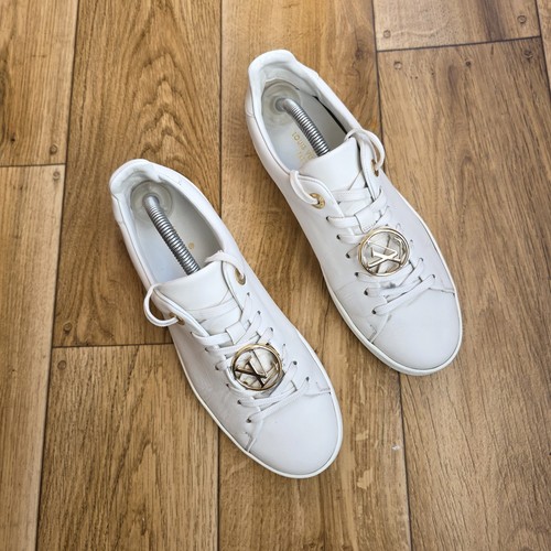 LOUIS VUITTON FRONTROW WHITE LEATHER SNEAKERS SIZE 37 EU, 6.5 US, 4 UK