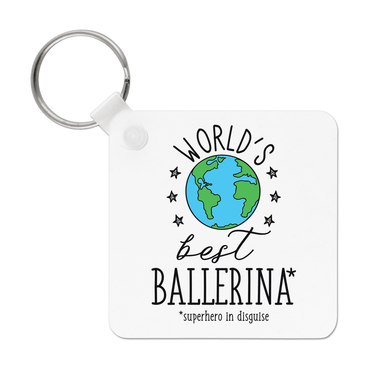 World's Best Ballerina Keyring Key Chain Funny Favourite Dancing Dancer Ballet