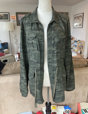 Utility Streetwear Sanctuary Women's Green Camouflage Military Jacket M
