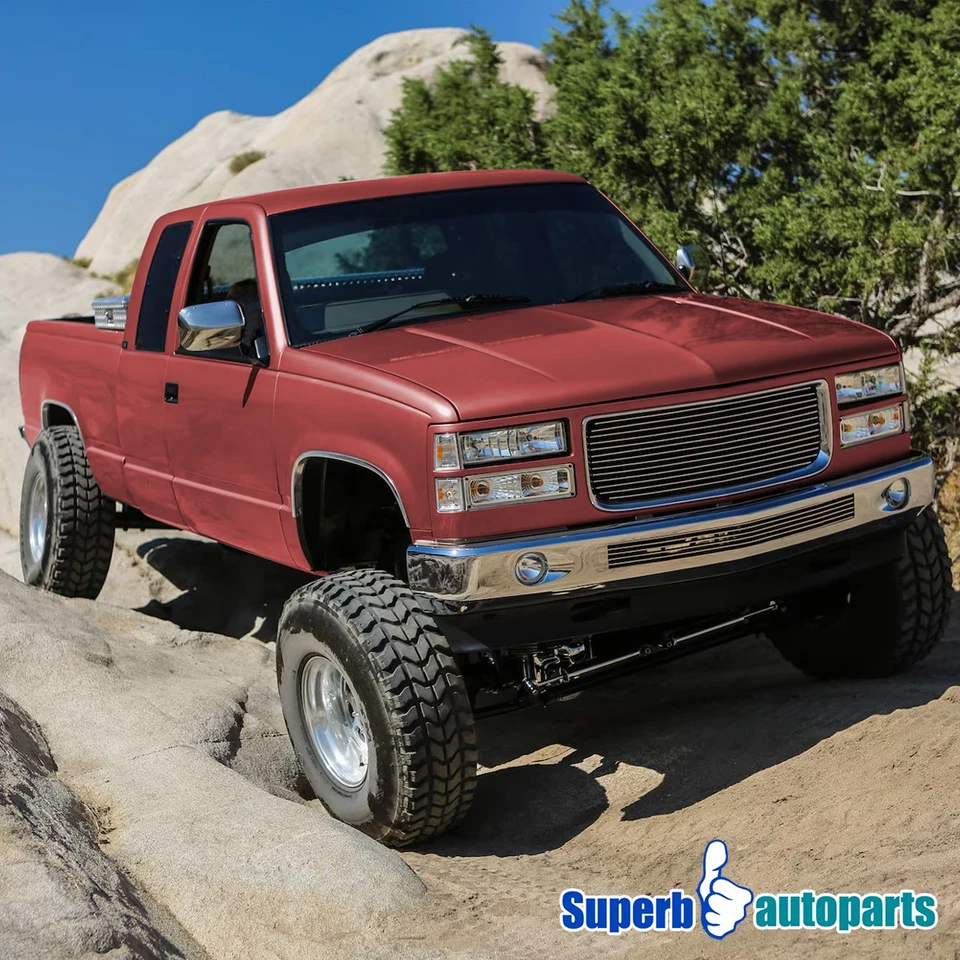 Fits 1988-1993 GMC Suburban Tahoe Silverado Head Lights+Bumper+Corner Lamps - Imagem 3 de 4