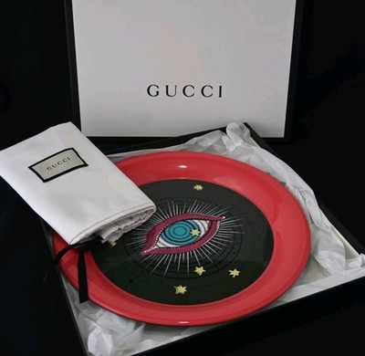 GUCCI Accessoire Tray STAR Eye Tray Black Coral Tray wBox, Staubbeutel sehr guter Zustand Vintage