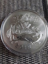 10oz Silver Coin 99.99% Pure Silver, Saint George & Dragon 2018, Silver Valiant.