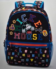 Nuevo Disney Mickey Mouse Letras Cuadradas 16" Mochila Bolso de Viaje Escolar