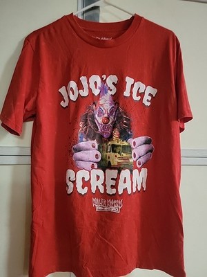 Mens Medium Jojos Ice Scream Killer Klowns Outer Space Red Shirt