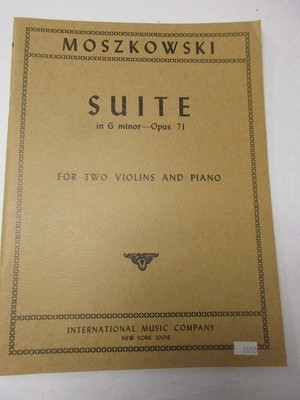 Maurice Moszkowski Suite in G Minor Opus 71 for 2 Violins & Piano Sheet Music