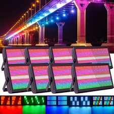8X 768LED 200W RGB Wall Wash Marquee Strobe Light Suitable For Nightclub Xmas