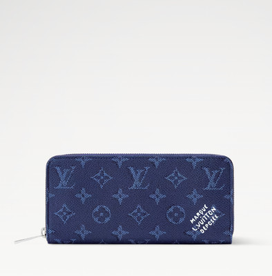 Louis Vuitton Zippy Wallet Horizontal Monogram Heritage Canvas Ocean Blue JP Ltd