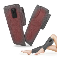 Wireless Leg Massager - Air Compression Cordless Calf Massager with Heat for ...