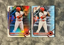 Yerlin Confidan 2022 Bowman Draft Sky Blue SP /499 & Silver Refractor