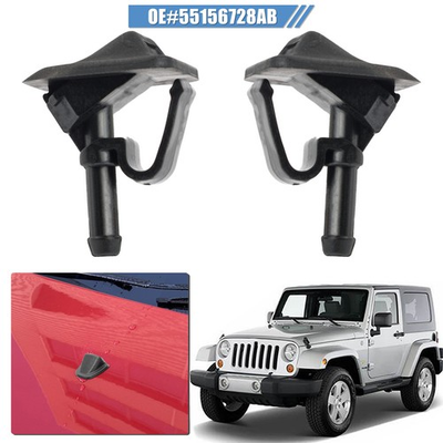 #ad #ad Set of 2 Windshield Nozzle Washer Wiper Spray 55156728AB For Jeep Wrangler 97 13 $12.04