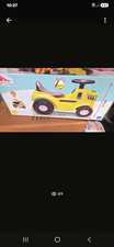 Ecoiffier Kinder Rutscherauto aus Kunststoff gelb-lila mit R&uuml;ckenlehne 1-2 J.