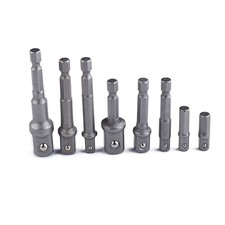 8pcs Socket Adapter Set Square Impact Hex Drill Bits Power Drill Adapter