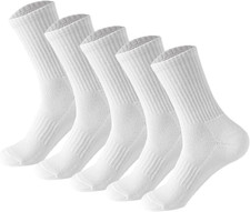 Moisture Control 5-Pack Sports Socks anti Blister Cushioned Running Socks For...