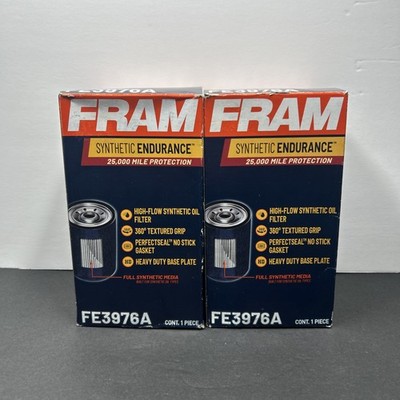 FRAM FE3976A Endurance Premium 25,000 mile Oil Filter 3976 Lot Of 2