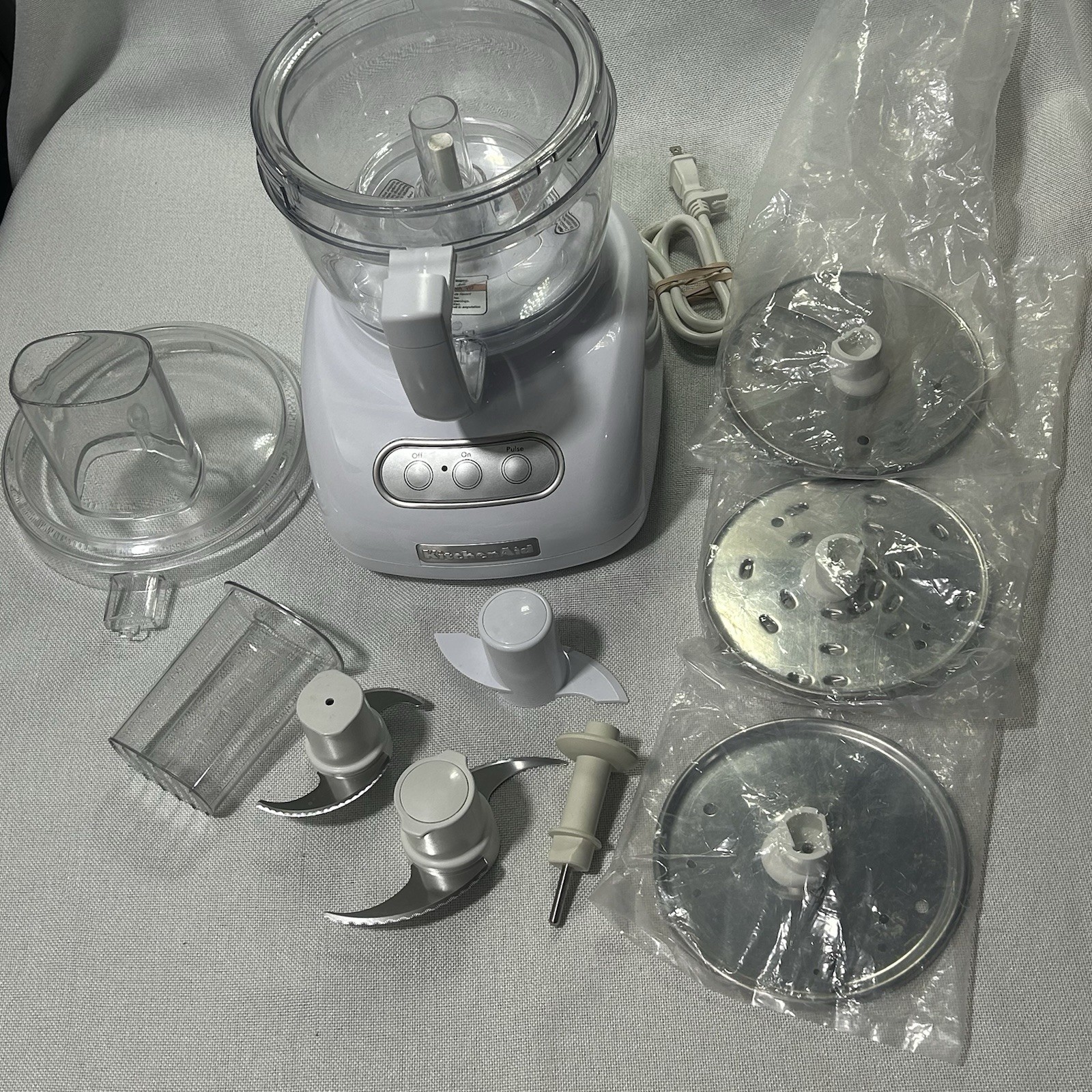 KitchenAid KFP740QWH1 9-Cup Food Processor + 4-Cup Bowl, Dou