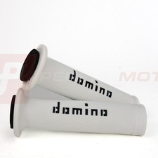Domino A010 Road Race Grips Full Diamond White & Black to fit Vyrus Bikes
