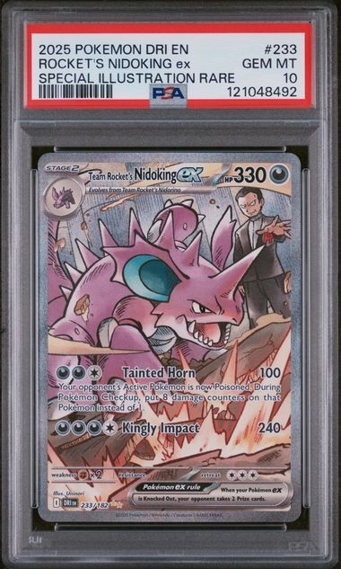 Pokemon Team Rocket's Nidoking ex Destined Rivals Special Illus. Rare 233 PSA 10