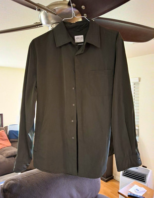 Armani Collezioni Olive Green Long Sleeve Shirt/jacket  I Size 40