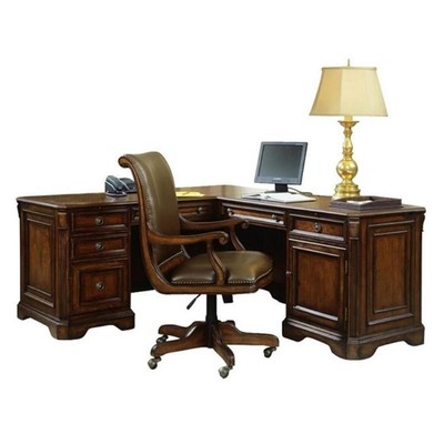 Hooker Furniture Brookhaven Executive L Shaped Computer Desk