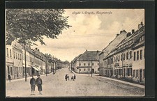 Ansichtskarte Sayda i. Erzgeb., Knaben auf der Hauptstraße 1919 