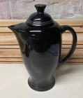 Homer Laughlin FIESTA Ware BLACK Coffee Pot With Lid Retired Color 9" Tall